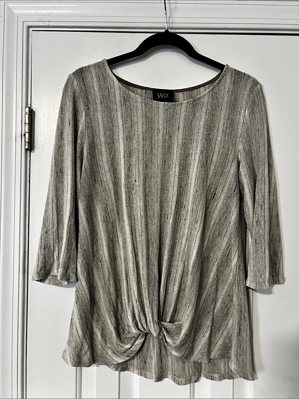 W5 Gray Gathered Tunic Size Large